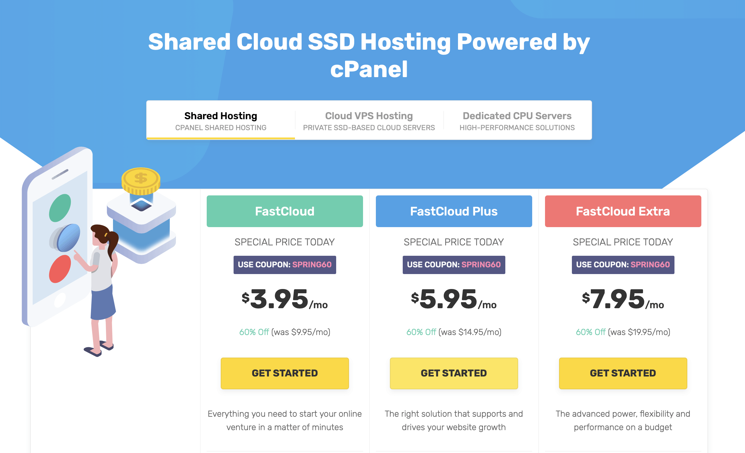 Fastcomet shared cloud hosting