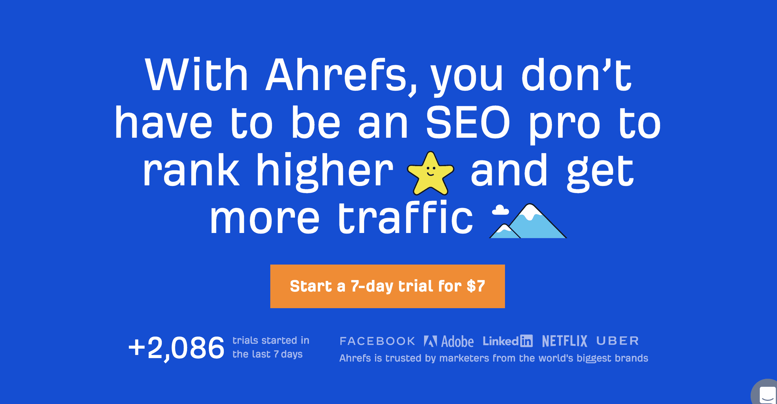 Ahrefs Home Page