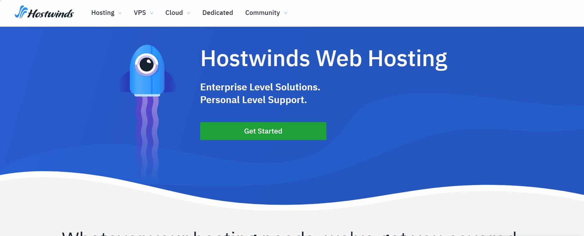 Hostwinds home page