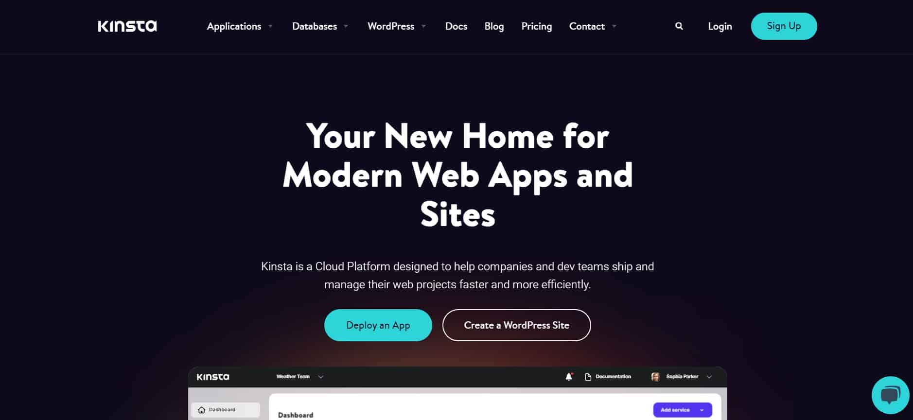 Kinsta Home Page